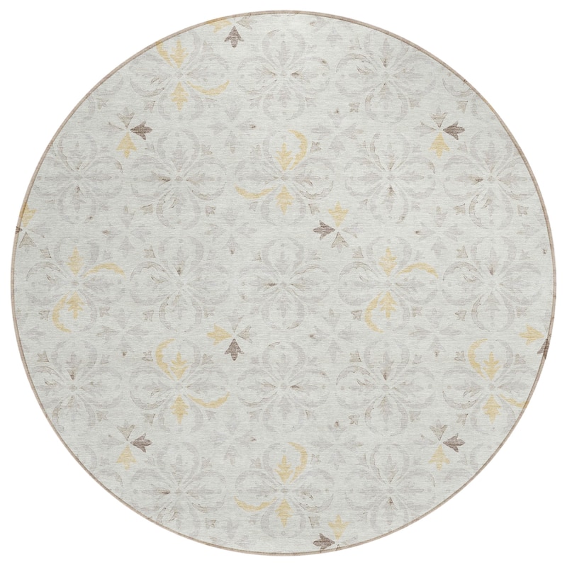 Machine Washable Indoor/ Outdoor Chantille Traditional Medallion Rug