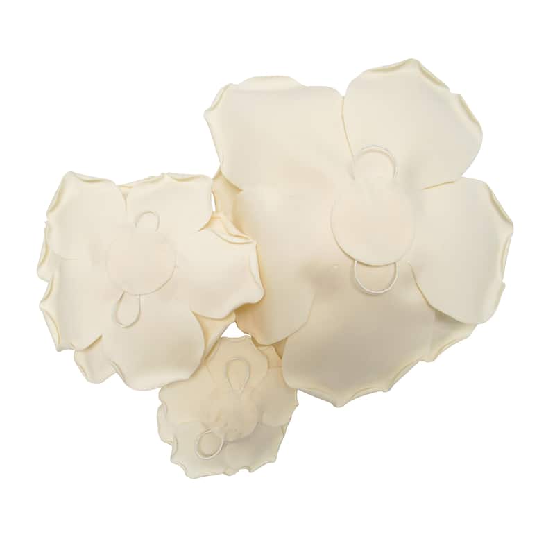 Set of 3 Large Foam Rose Flower Wall Decor Backdrop Art Crafts