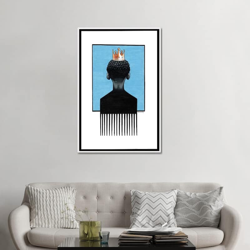 iCanvas "Little Prince Afropick" by Manasseh Johnson Framed Canvas Print