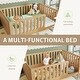 preview thumbnail 17 of 37, Queen Size Montessori Floor Bed with Door & High Fence, Solid Wood Low-Profile Sleep and Play Bed Frame