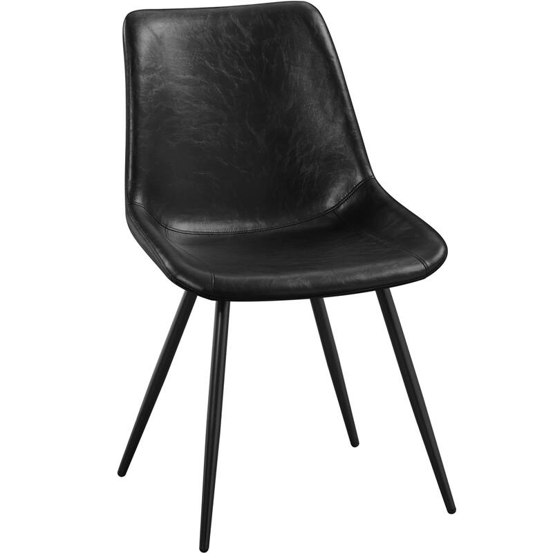 Yaheetech 2PCS Faux Leather Dining Chairs With Metal Legs N/A On