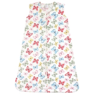 Touched by Nature Baby Girl Organic Cotton Sleeveless Wearable Sleeping Bag, Sack, Blanket, Butterflies