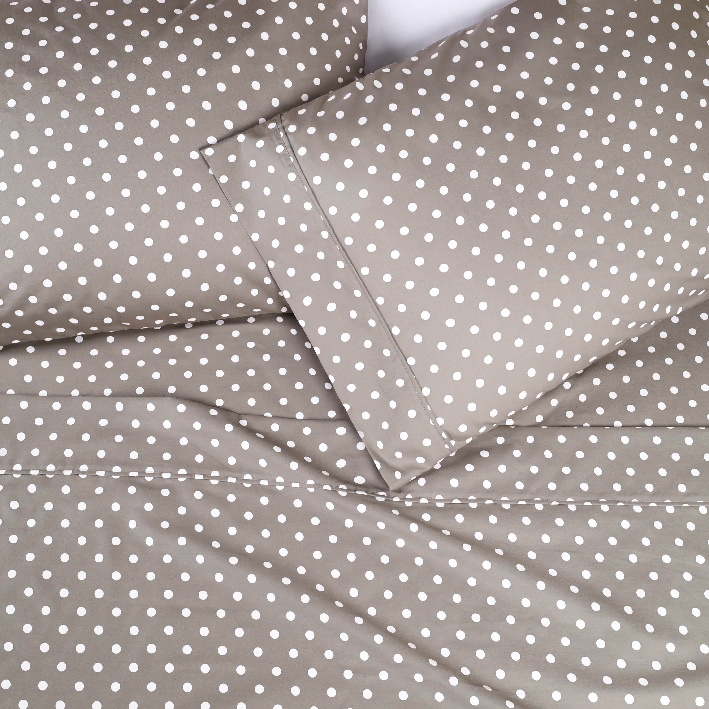 Superior Thread Count 600TC Cotton Blend Polka Dot Bed Sheet-image