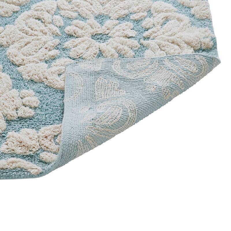 Better Trends 100% Cotton Soft & Super Absorbent Bathroom Rugs - Medallion Collection Non-Skid Latex Machine Washable Bath Mats