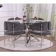 preview thumbnail 4 of 7, 47.2 Inch Clear Tempered Glass Round Dining Table