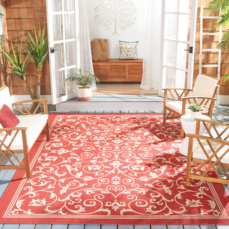 SAFAVIEH Courtyard Clarine Indoor/ Outdoor Waterproof Patio Backyard Rug