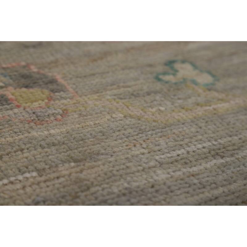 Vegetable Dye Oushak Turkish Area Rug Handmade Living Room Wool Carpet - 7'11"x 10'0"