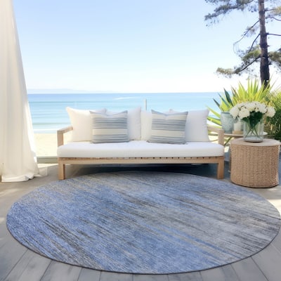Machine Washable Indoor/ Outdoor Chantille Modern Ombre Rug