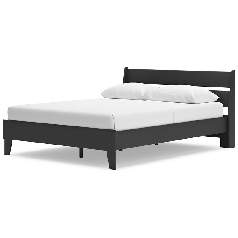 Signature Design by Ashley Socalle Black Panel Platform Bed