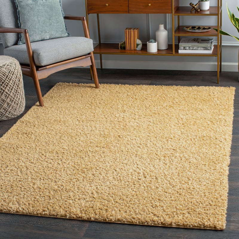 Artistic Weavers Dawsen Solid Plush Area Rug - 7'10" x 10' - Wheat - Rectangle