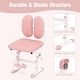preview thumbnail 11 of 20, Costway Height-Adjustable Kids Desk Chair with Double Back Support & - See Details