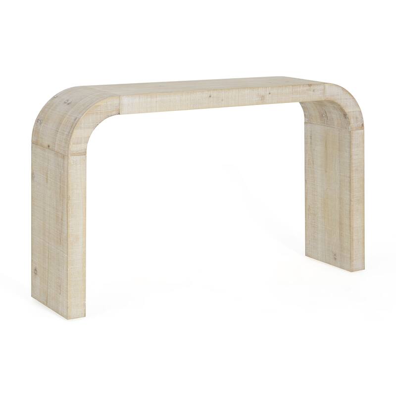 Wood Console Table with Curved Edge
