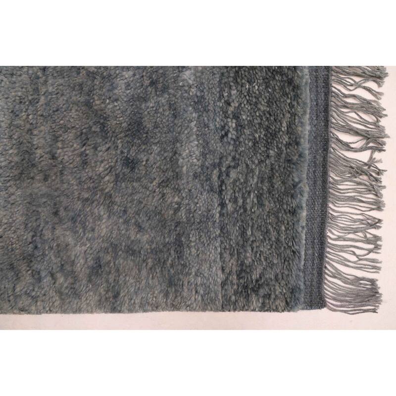 ECARPETGALLERY Hand-knotted Pak Finest Gabbeh Denim Blue Wool Rug - 8'6 x 10'3