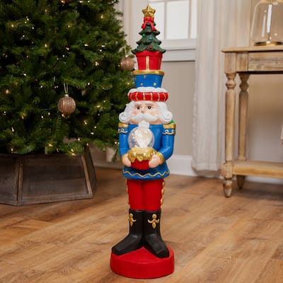 LED Lighted Nutcracker Soldier with Christmas Tree - 32"