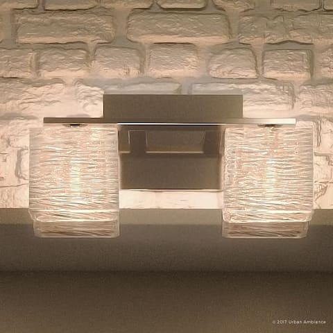 Luxury Modern Bathroom Light, 6.75"H x 15"W, with Transitional Style, Brushed Nickel Finish - 6.75" H, 15" W, 5" Dep