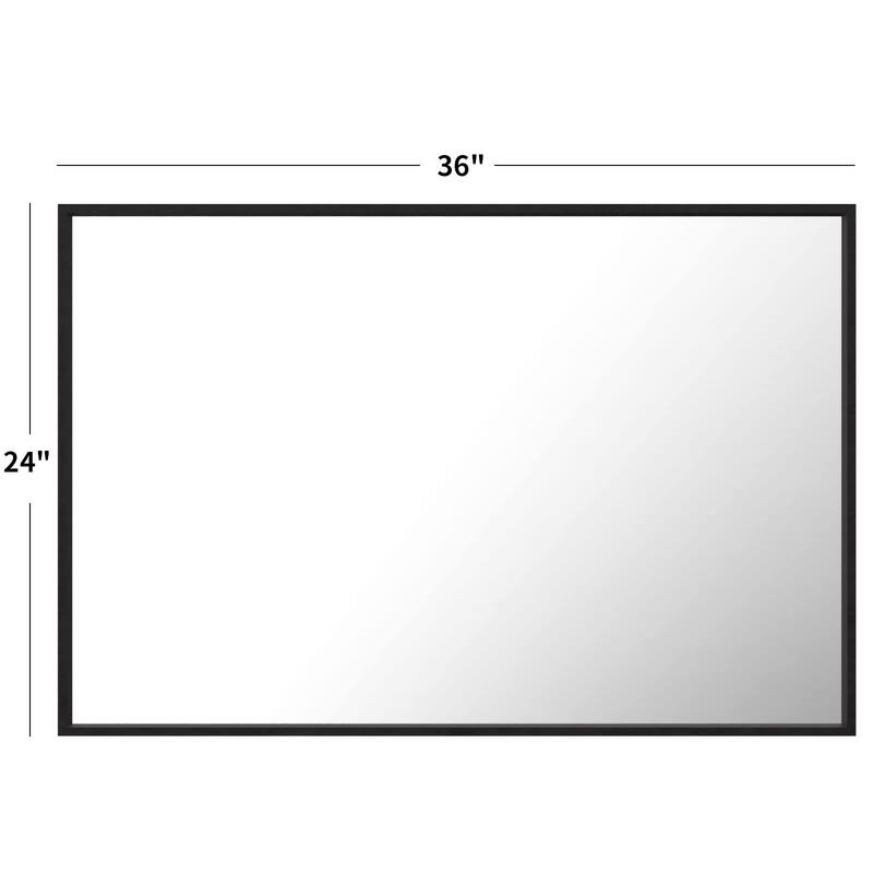Aluminum Alloy Frame Tempered Glass Shatterproof Wall Mirror Clear Reflection Easy Mounting