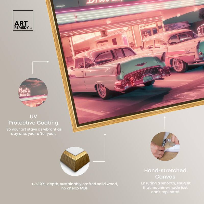 Drive In Stop Canvas by Art Remedy