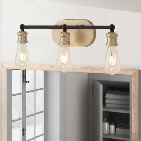 Acroma 3 Light 19 Inch Modern Farmhouse Rustic Bathroom Vanity Lights-UL - N/A