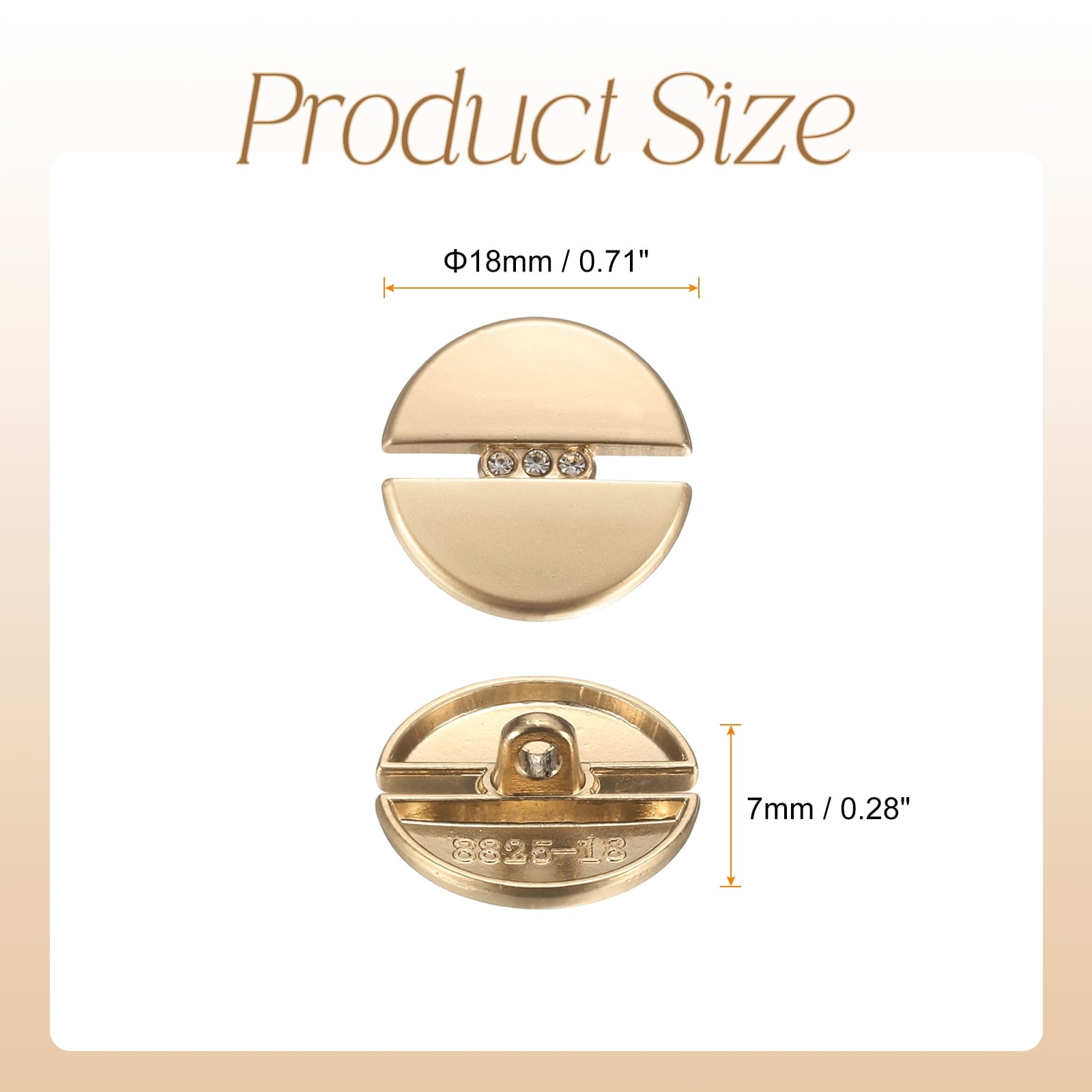 Metal Round Buttons Alloy Shank Diamond Setting Sewing Craft Replacement Buttons for Clothing Decoration DIY Accessories