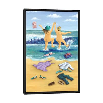 iCanvas "Skinny Dippers" by Peter Adderley Framed Canvas Print
