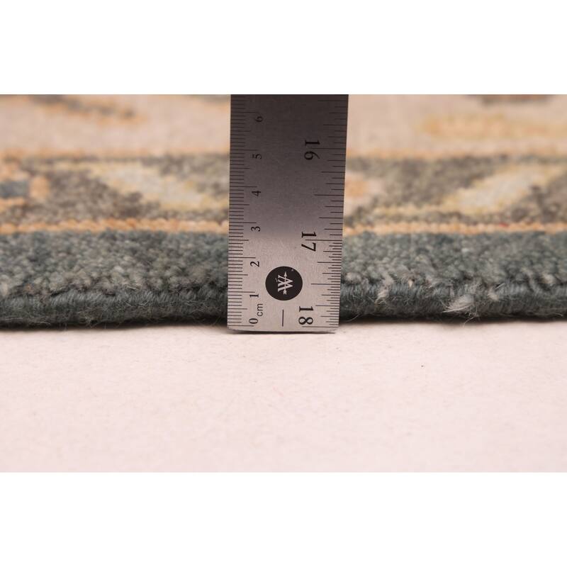 ECARPETGALLERY Hand-knotted Modern Oushak Dark Teal Wool Rug - 7'11 x 9'6