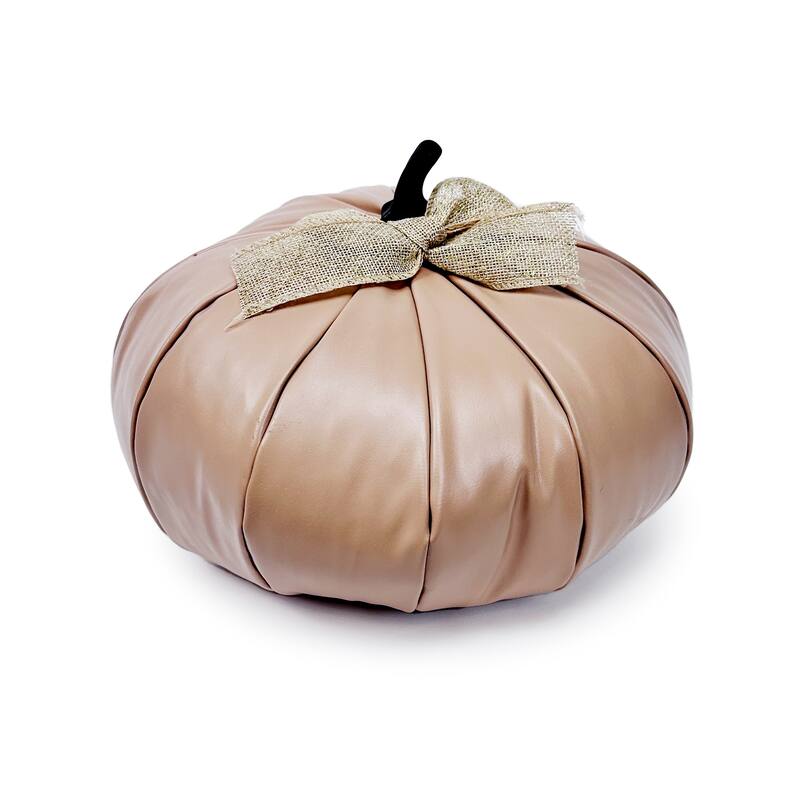 JoJo Fletcher by DesignStyles Leather Look Pumpkin Décor for Fall