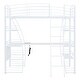 preview thumbnail 6 of 10, Twin Size Loft Bed with 4-Layer Shelves and L-Shaped Desk , Stylish Metal Frame with Sockets