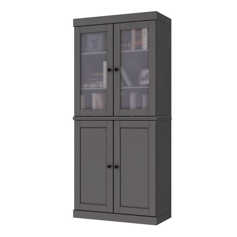 100% Solid Wood 6-Shelf Bookcase with Optional Doors by Palace Imports