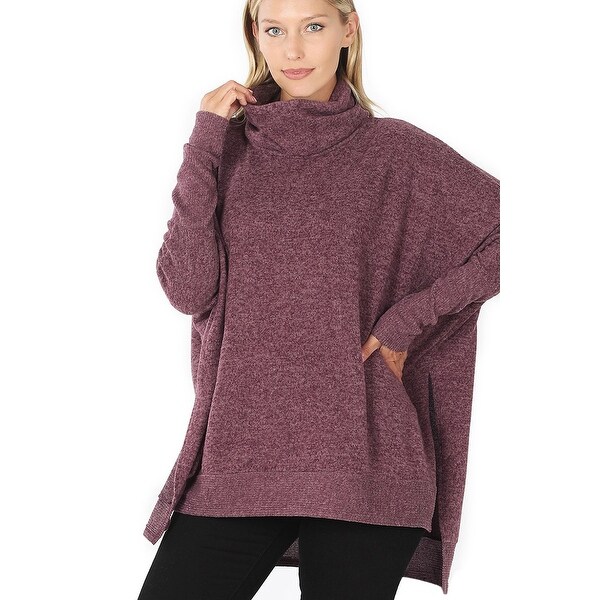 JED Women's Cowl Neck Long Sleeve Sweater Tunic. Opens flyout.