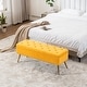preview thumbnail 57 of 92, Velvet Storage Ottoman Bench with gold legs and Nailhead Trim for Bedroom/End of Bed/Entryway/Window