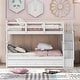 preview thumbnail 17 of 42, Multi-Functional Twin Over Twin Bunk Bed with 3 Drawers, Storage Stairs, Armrest and Full-Length Guardrails for Kids White - Twin