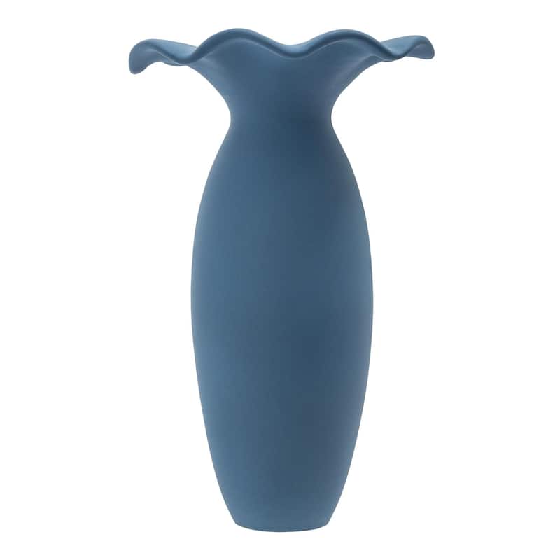 NADAAL STUDIOS Ellison, Large Vase Handcrafted Terracotta, Blue