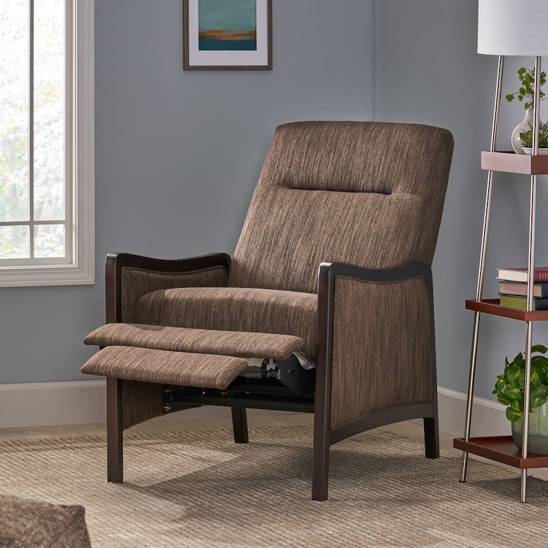 Veatch Contemporary Upholstered Pushback Recliner by Christopher Knight Home