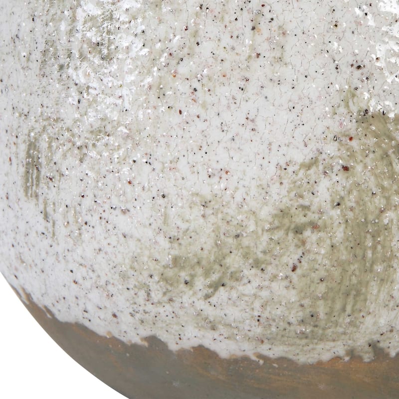 Glossy Table Lamp with Tapered Shade - 22.25" - Taupe and Gray