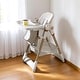 preview thumbnail 13 of 26, KISRAIS Portable Adjustable Baby High Chair with Safety Belt, Silent Lockable Wheels White
