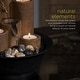 preview thumbnail 6 of 10, Alpine Corporation 11" Tall Indoor Tiered Column Tabletop Fountain with 3 Candles