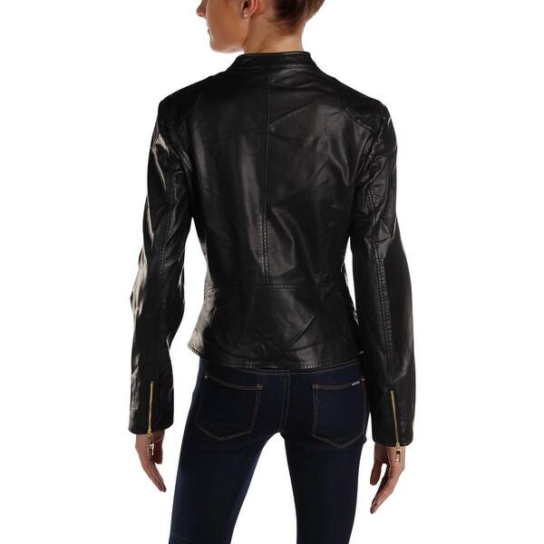 Shop Ivanka Trump Womens Motorcycle Jacket Winter Faux Leather S Free Shipping On Orders Over 45 Overstock 26419218