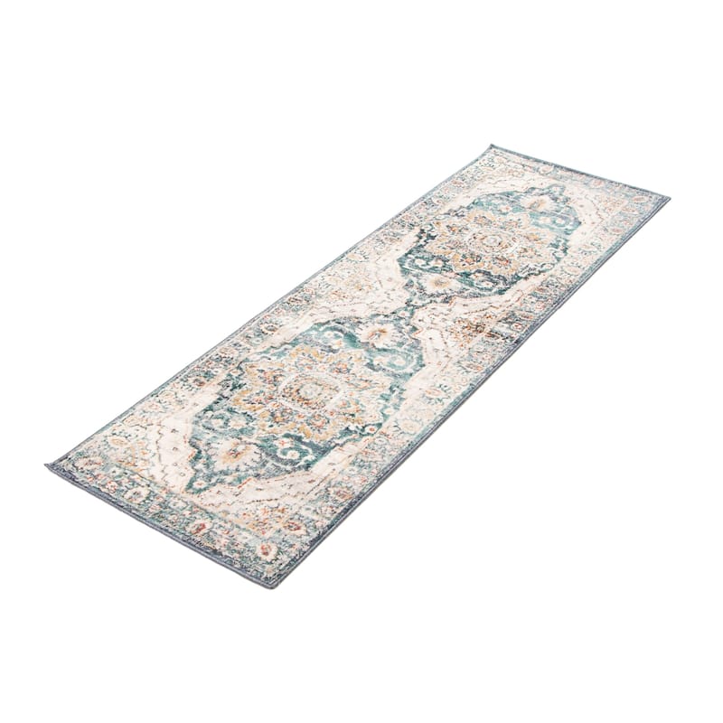 ECARPETGALLERY Machine Woven Legacy Teal Area Rug