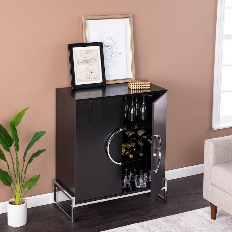 SEI Furniture Pierton Double-Door Bar Cabinet