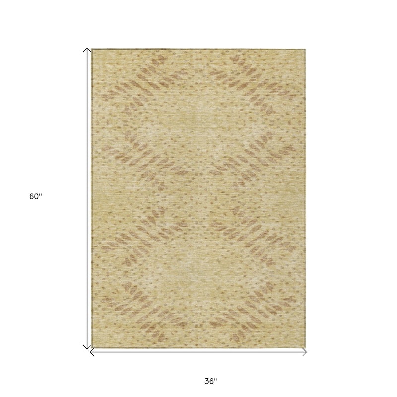 HomeRoots Floral Transitional Rectangle Outdoor Rug