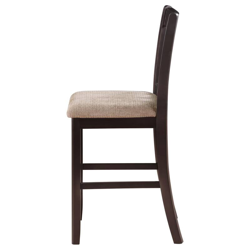 Meerson Tan and Espresso Counter Height Stools (Set of 2)