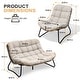 preview thumbnail 41 of 71, Double Papasan Chair Loveseat with Cushion, All-weather PE Rattan 2-Person Wicker Patio Chair for Indoor Outdoor