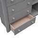 preview thumbnail 41 of 42, Contemporary Wooden Twin Over Full Bunk Bed With Six Drawers And Flexible Shelves, Bottom Bed With Wheels, Space-saving, White