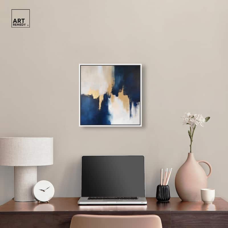 Indigo Aurelian Canvas by Art Remedy