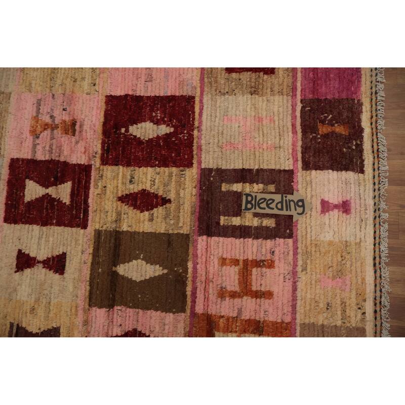 Hand Knotted Oriental 100% Wool Carpet Modern All-Over Multi-Colored Moroccan Area Rug - 17' 5'' X 12' 4''