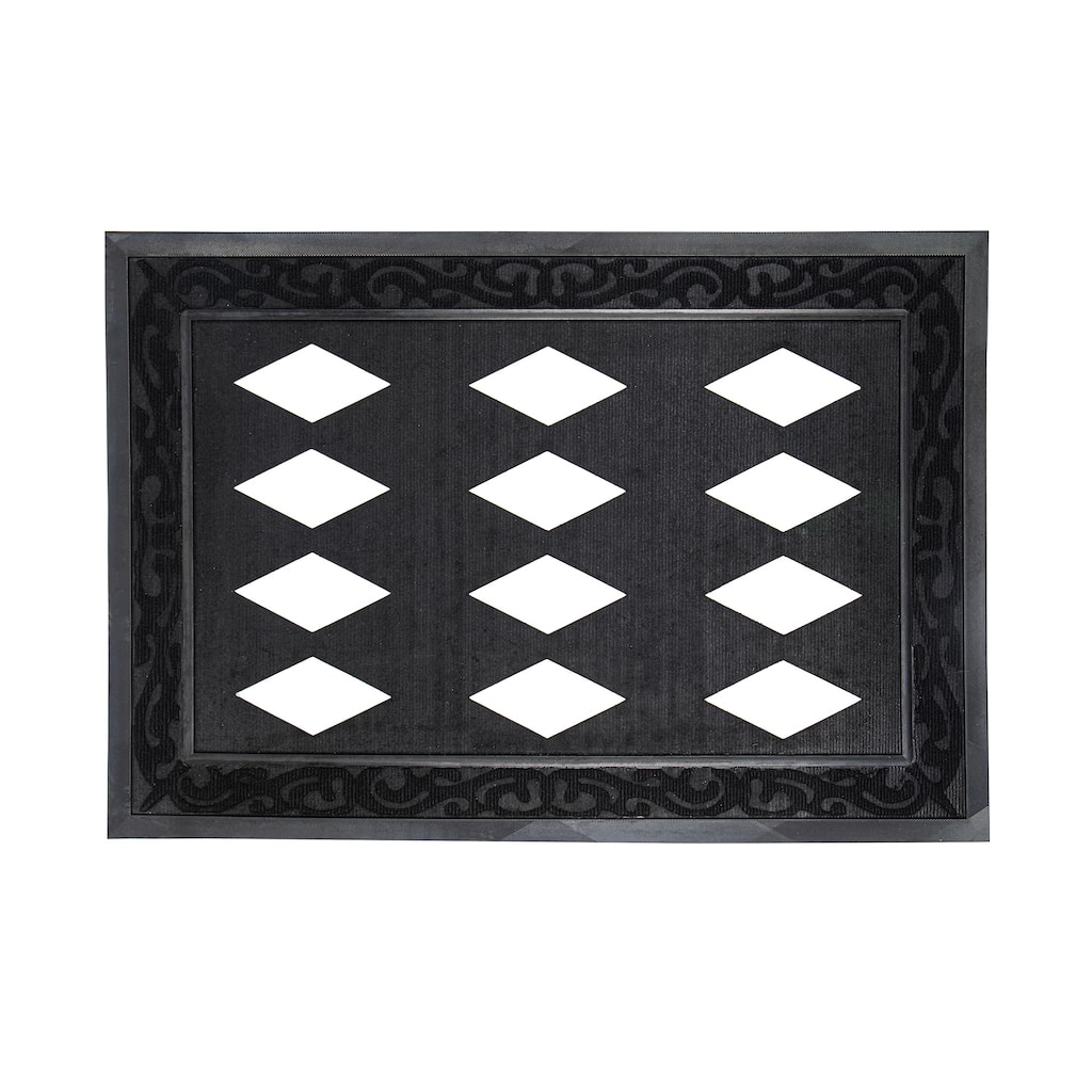 38" x 26" Black Scroll Estate Sassafras Mat Tray