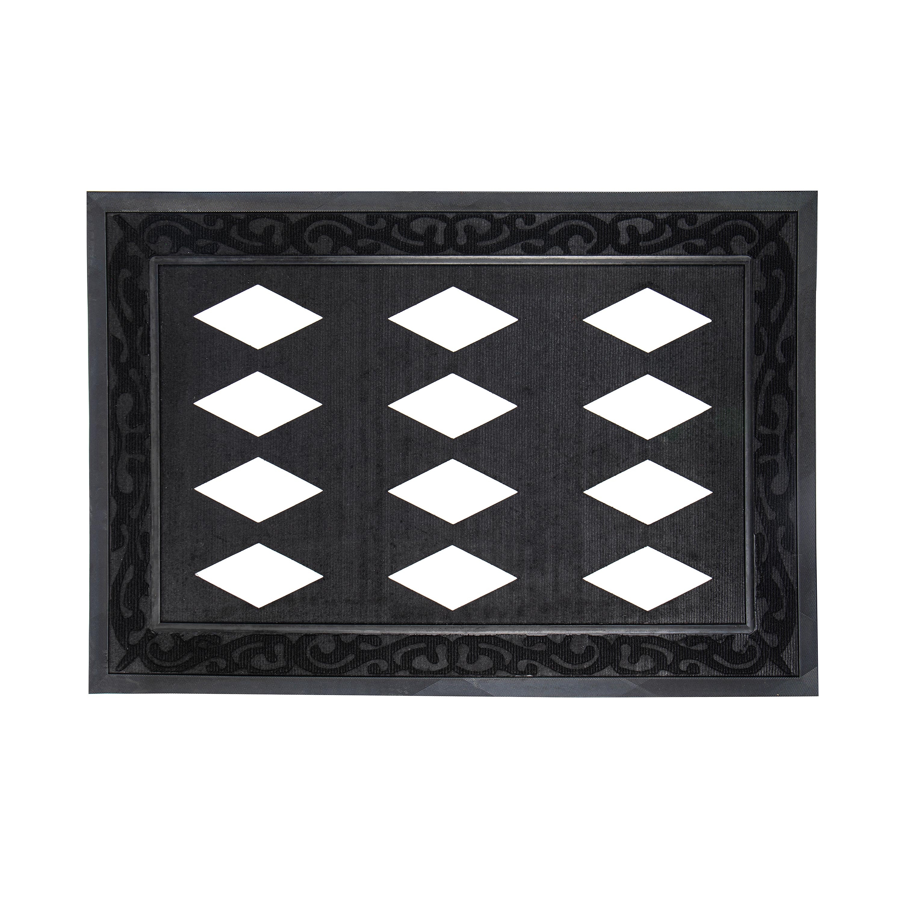 38" x 26" Black Scroll Estate Sassafras Mat Tray