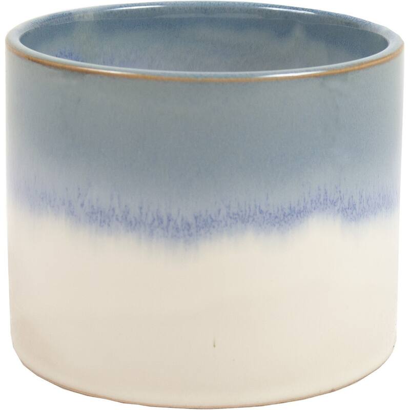 Reykjavik Blue Reactive Glaze Ceramic Planter