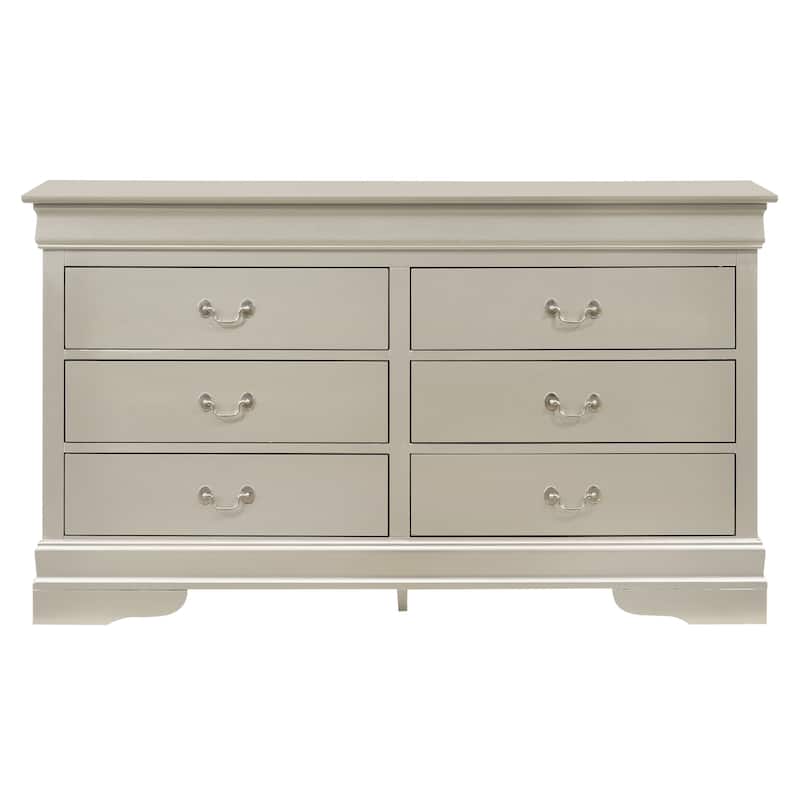 Louis Phillipe 6-drawer Bedroom Dresser