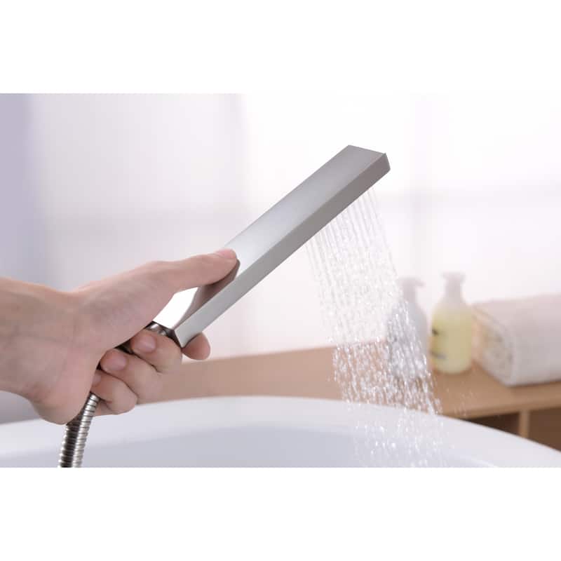 Union 2-Handle Clawfoot Tub Faucet with Hand Shower in Brushed Nickel